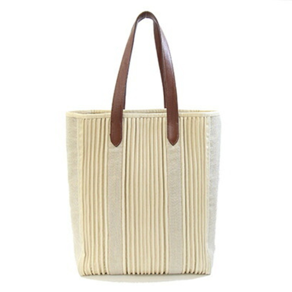 Hermes Cabas Calicut Tote Bag, Canvas and Leather, Beige Brown, □L Stamp, Man... - Picture 2 of 10